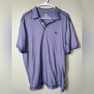 Tommy‎ Bahama Men’s Short Sleeve Blue Polo Shirt Large Supima Cotton
